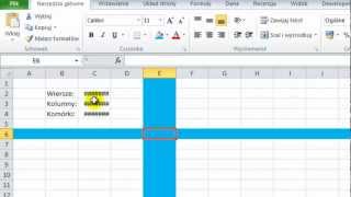 Kurs Excel 2010 odcinek 4  Nazwa komórki szerokość kolumny i wysokość wiersz [upl. by Egdirdle]