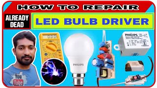 LED BULBS REPAIRING DETAILS 💡✔️  How to Repair LED Bulb Driver Circuit with Multimeter in Hindi 🆕 [upl. by Selemas]