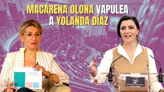 ¡Brutal Macarena Olona sale en defensa de los trabajadores y desmonta a Yolanda Díaz [upl. by Madaras]