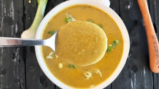 गाजर और मूंग दाल का सूप Carrot and Moong Dal Soup Heartfriendly by Tarla Dalal [upl. by Aenel]