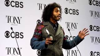 Daveed Diggs Hamilton Tony Awards 2016 backstage [upl. by Yorgerg]