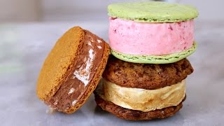 Homemade Ice Cream Cookie Sandwiches Cookies  No Machine Ice Cream Recipe [upl. by Ennyrb792]