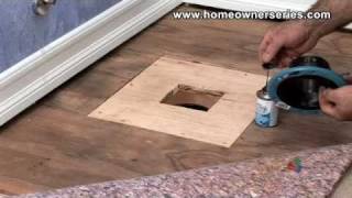 How to Fix a Toilet  Wooden SubFlooring Flange Repair  Part 3 of 3 [upl. by Elfrida]