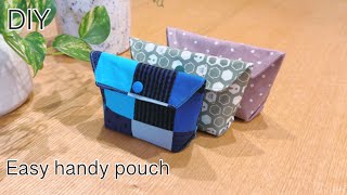 可愛い小さな小物入れ簡単作り方 How To Make Mini None Zippered Pouch  Easy Sewing TutorialsDiy [upl. by Rutan]