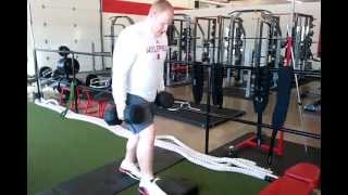 Extreme DB Split Squat Garth Heikkinen NFL Prospect [upl. by Tareyn]