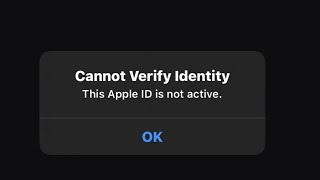 How to fix cannot verify identity this apple id is not active 2024 [upl. by Sremlahc685]