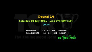 TCR 2024 Round 19  Hawthorn vs Collingwood [upl. by Ahsekin72]