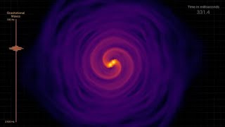 Neutron Star Merger Simulation with Gravitational Wave Audio [upl. by Harsho]