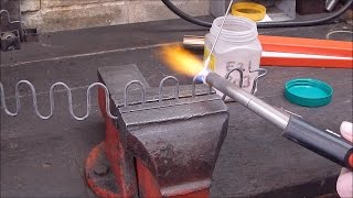 Simple freehand hard bronze brazing with LPG [upl. by Ilanos]