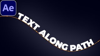 Text Along Path Tutorial in After Effects  Text On Path [upl. by Helbonnah]