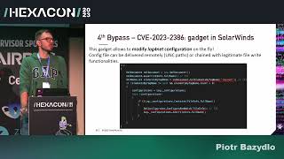 HEXACON2023  Exploiting Hardened NET Deserialization by Piotr Bazydło [upl. by Coryden]