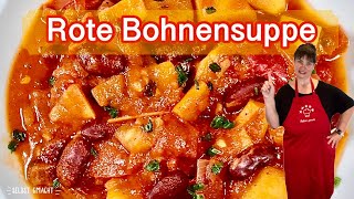 Rote BohnensuppeVegane Kidneybohnen Suppeeinfaches Rezept [upl. by Katt80]