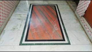 Marble Floor Design decorated with Black and Pink Border [upl. by Ecinej]