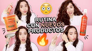 RUTINA RIZOS SIN FRIZZ con NUEVOS PRODUCTOS CANTU 🧡 Gel de linaza y acondicionador sin enjuague [upl. by Atwater888]