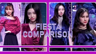 FIESTA COMPARISON TEAM 1 amp 2 Girls Planet 999 [upl. by Roanne486]