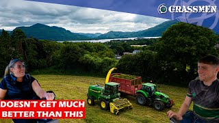 Silage by the lakes of Killarney  Giles Contracting [upl. by Attenat]