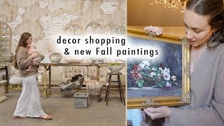 decor shopping amp new FALL PAINTINGS [upl. by Euqininod]