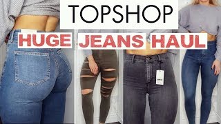 THE MOST FLATTERING TOPSHOP JEANS  HUGE TRY ON HAUL [upl. by Nisaj]