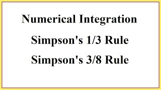 Simpsons 13 Rule in Hindi Simpsons 13 Rule Numerical Methods Part 3 [upl. by Zere]