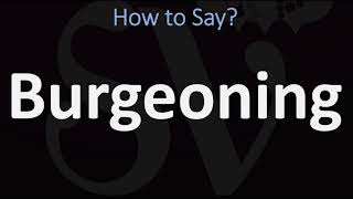 How to Pronounce Burgeoning CORRECTLY [upl. by Chesney]