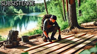 Day 25 Wilderness Survival  Subsistence Gameplay [upl. by Salvidor]