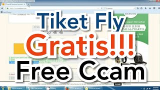 How to get free CCcam  Tiket Fly Gratis [upl. by Durkin]