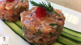 Salmon Tartare  DIY Easy Recipe [upl. by Aralomo]