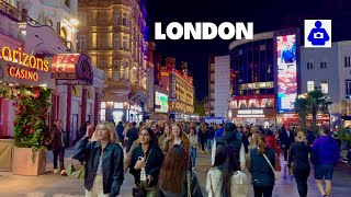 London Walk 🇬🇧 Nightlife West End SOHO Piccadilly CircusCentral London Night Walking Tour HDR [upl. by Junius600]