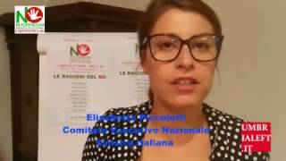 Assisi Elisabetta Piccolotti Sinistra Italiana quotNO al Referendumquot [upl. by Melessa581]