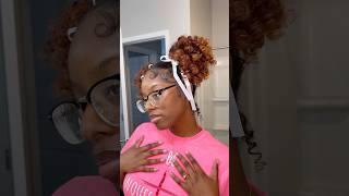 Curly ponytails using flexi rods 🥰🤩 naturalhairstyles curlyhairstyles flexirodset [upl. by Kirsteni908]