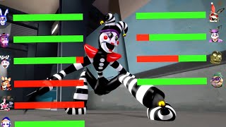 SFM FNaF Top 5 FNAF vs FIGHT Animations WITH Healthbars [upl. by Orazal]