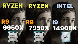 R9 9950X VS I9 14900K VS R9 7950X GAMING SYNTHETIC TEST 9000 Series benchmark 9950x ZEN5 [upl. by Kristie685]