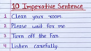 10 Imperative Sentence  imperative sentence example  imperative sentence 10 examples in english [upl. by Durham207]