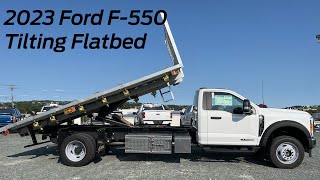 2023 Ford F550 XLT 16FT Tilting Hydraulic Flatbed Review [upl. by Auj]