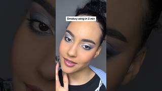 Quick and easy smokey wing tutorial ✨🫶🏽 makeup makeuptutorial eyemakeup [upl. by Nywde]