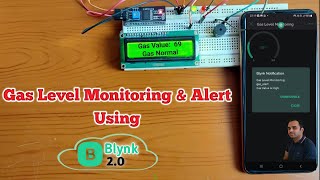 Gas Level Monitoring and Alert Using Blynk IOT and ESP8266  Blynk IOT Projects [upl. by Keynes]