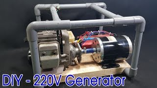 How to make 220v Dynamo Generator Using 2stroke Engine [upl. by Kletter106]