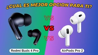 AirPods Pro 2 vs Xiaomi Redmi Buds 4 Pro Comparativa de auriculares inalámbricos [upl. by Xaviera604]