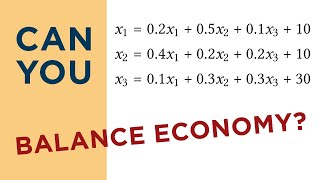 InputOutput Model in Economics MADE EASY  Linear Algebra APPLICATIONS [upl. by Airitac]