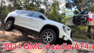 Real Mom First Drive  2024 GMC Acadia AT4 with OffRoading and Super Cruise Demo [upl. by Linet688]