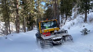 Opening Our Forestry Road Sketchy Corner with the Snowcat [upl. by Nal]