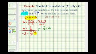 Ex 2 Find the Equation of a Line in Standard Form Given Two Points [upl. by Paten252]