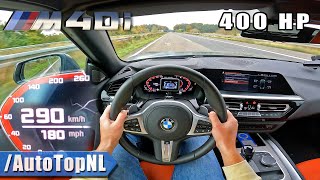 BMW Z4 M40i 400HP  TOP SPEED on AUTOBAHN NO SPEED LIMIT by AutoTopNL [upl. by Htomit]