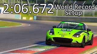 Assetto Corsa MX5 Cup  Mugello WORLD RECORD  FREE SETUP 206672 Low Fuel Motorsport [upl. by Aniri]