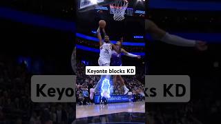 Keyonte blocks KD 😨💪 kevindurant keyontegeorge block [upl. by Meenen]