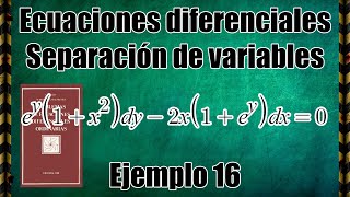 Ecuaciones Diferenciales Variables Separables Paso por Paso  Ejemplo 16  Problema 90 Makarenko [upl. by Deeyn755]