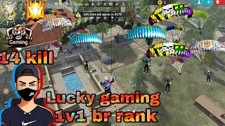 KILLER Gameplay in BR Rank 14 Free Fire 1vs1 Matches [upl. by Anastatius]