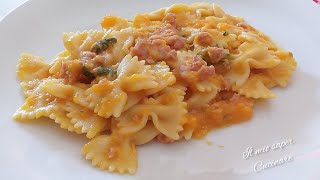 Farfalle zucca e salsiccia [upl. by Bernete]