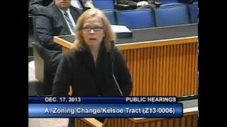 Elise Ridenour speaks against zoning change Dec 17th 2013 [upl. by Xino]