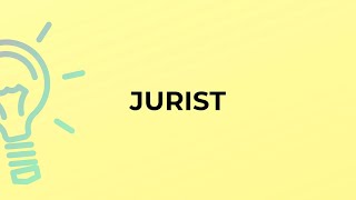 What is the meaning of the word JURIST [upl. by Evreh]